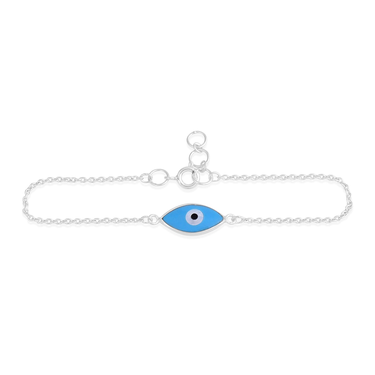 Chain Anklet - Blue,White