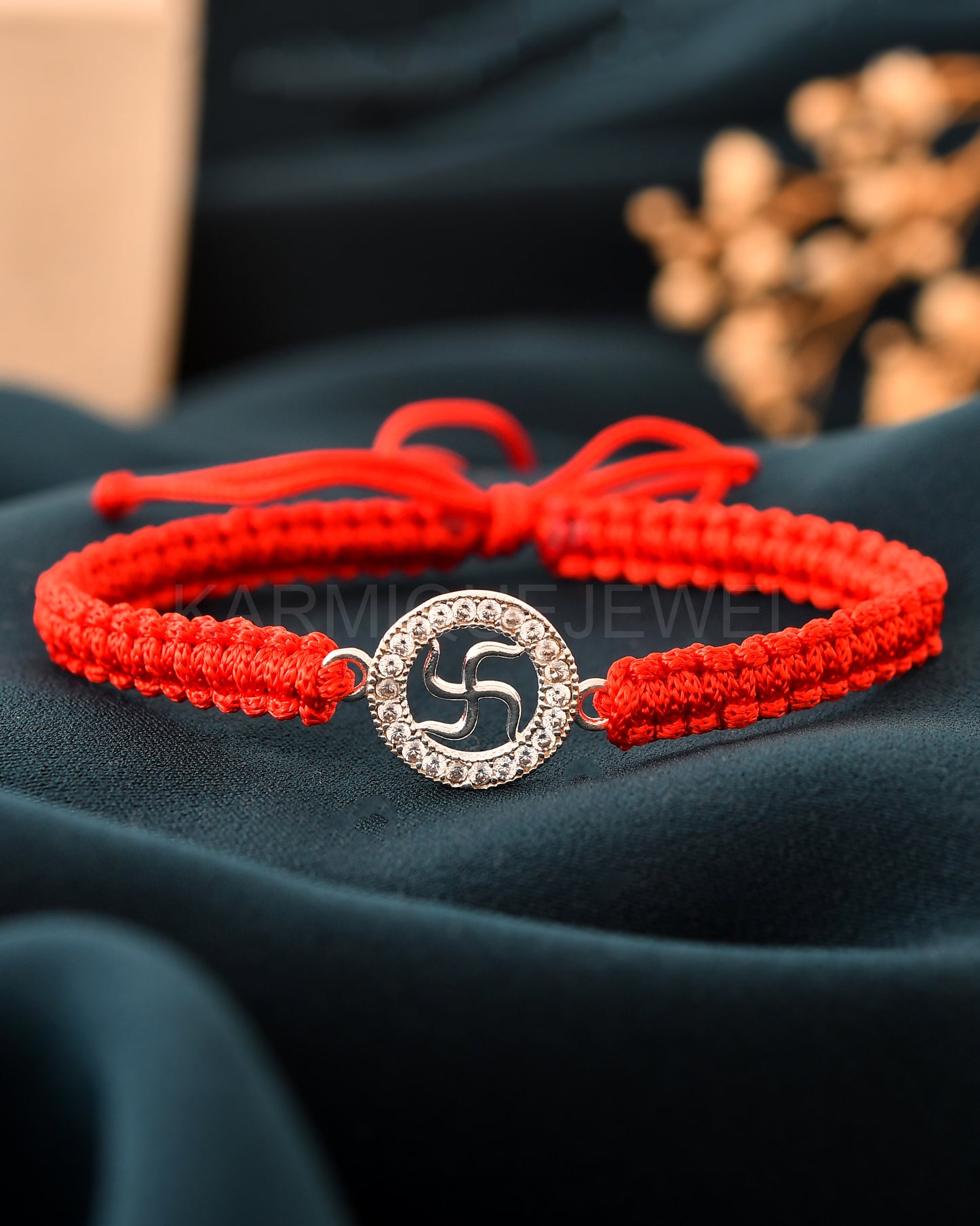 SWASTIK 925 Silver Rakhi