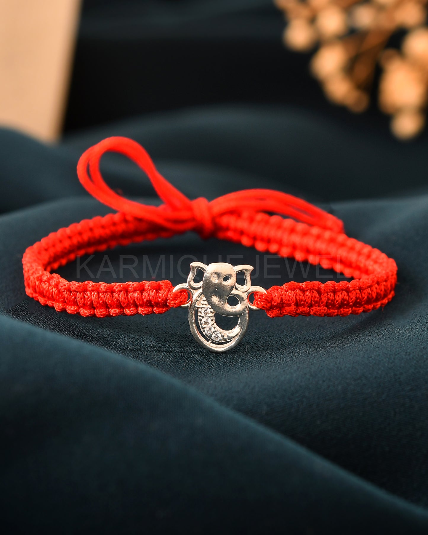 GANESH 925 Silver Rakhi