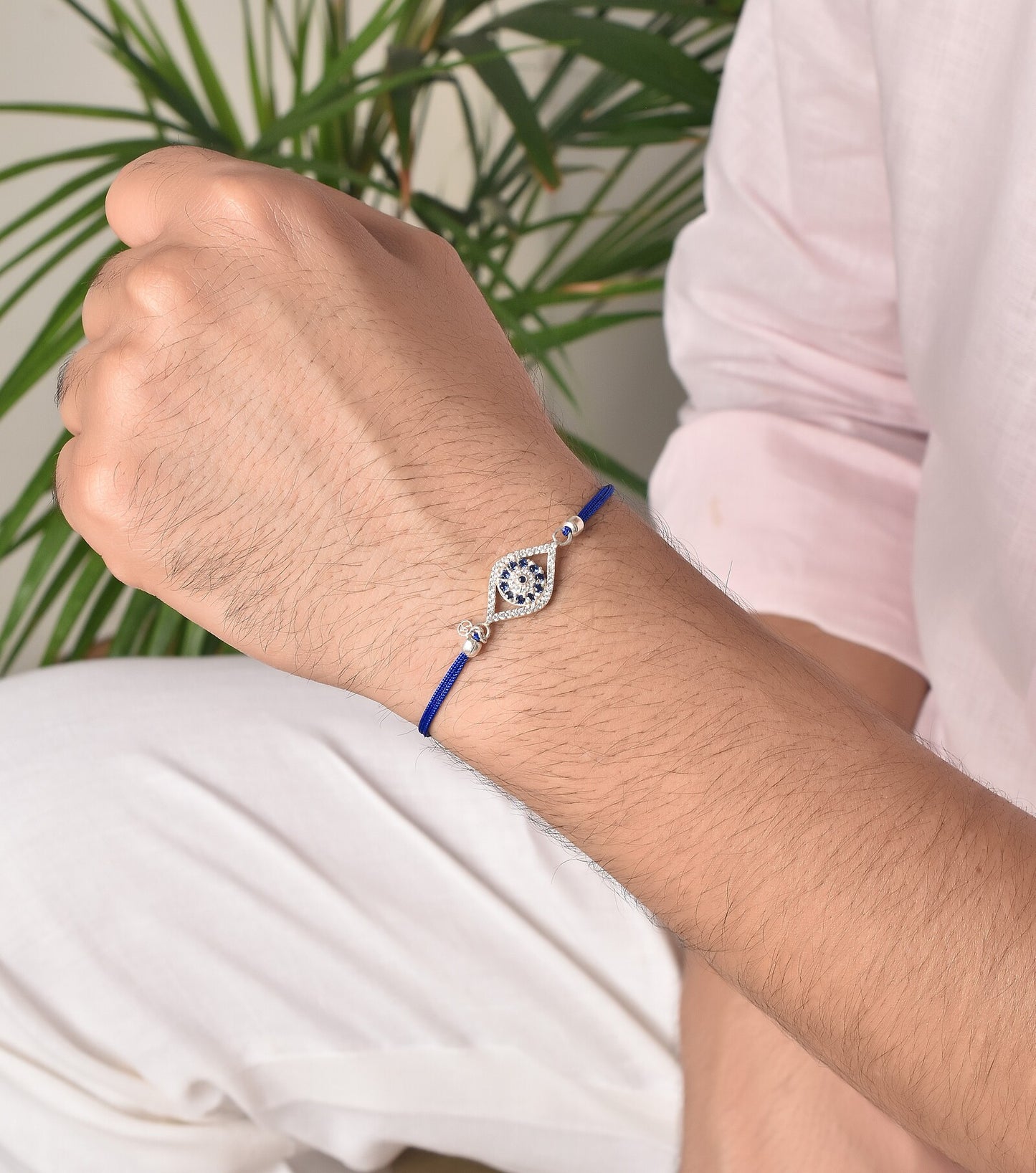 Protect Me' Amulet - Thread Silver Beads