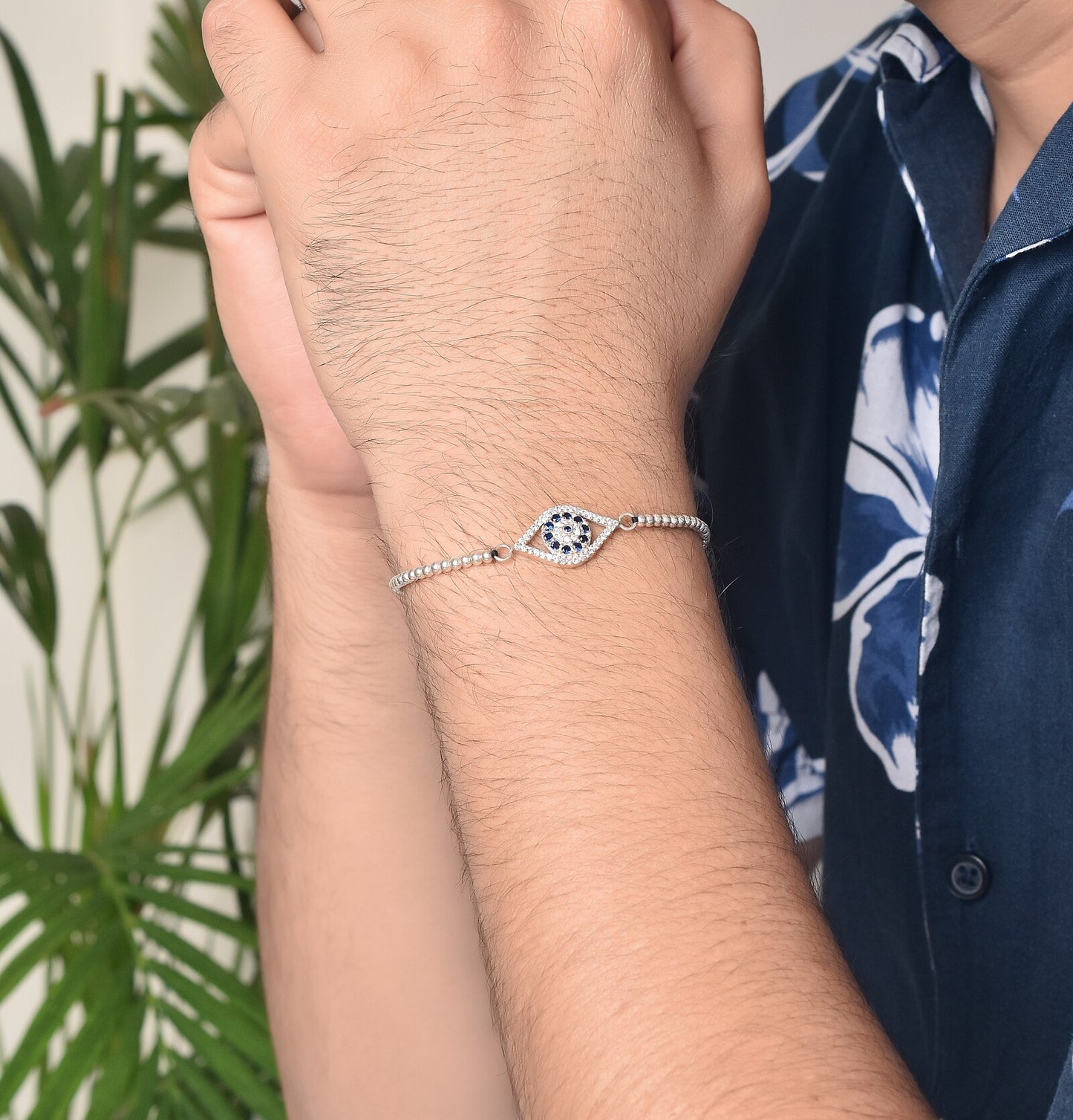 Protect Me' Amulet - Thread Silver Beads