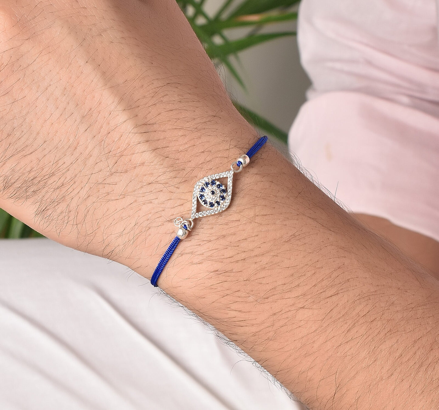 Protect Me' Amulet - Thread Silver Beads