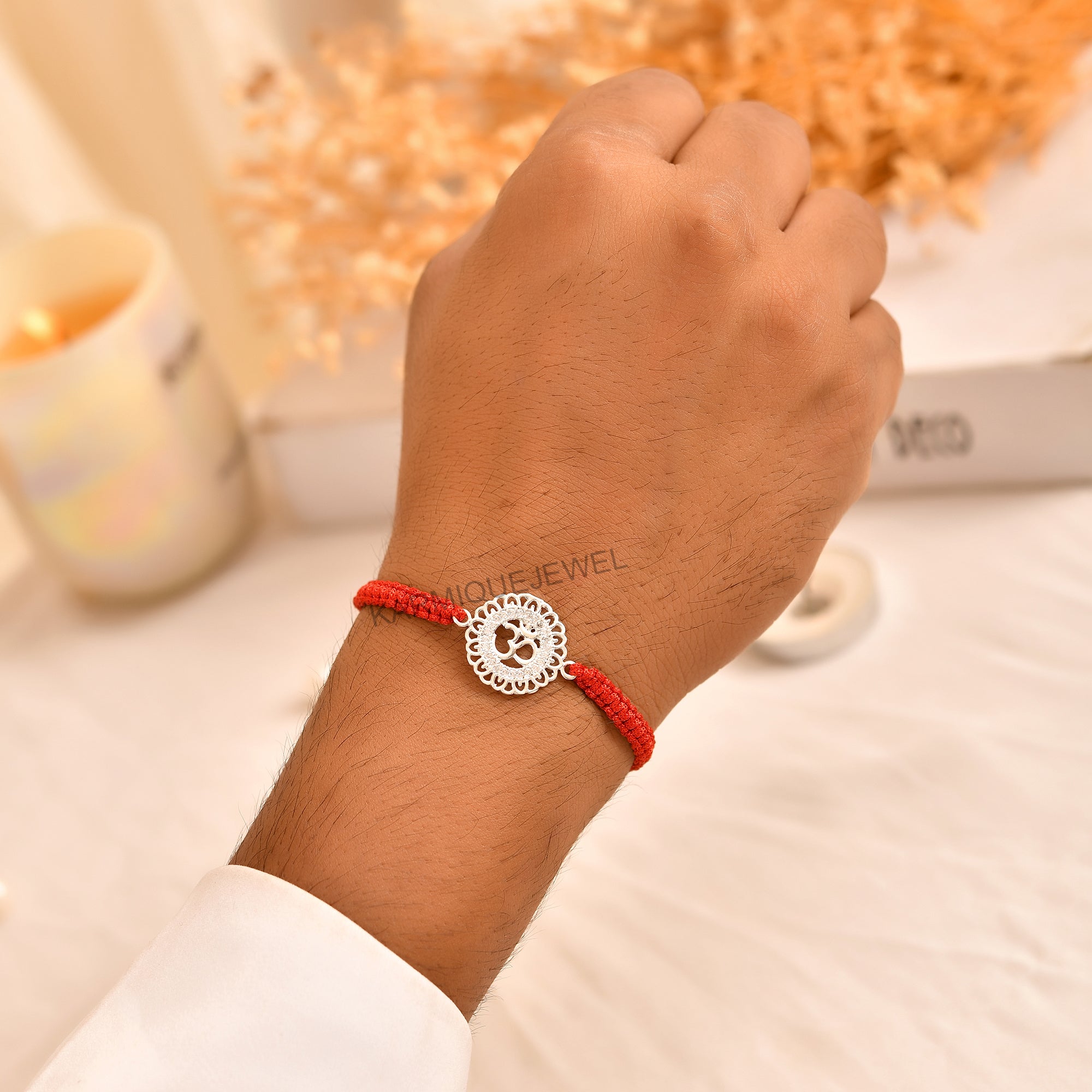 OM 925 Silver Rakhi